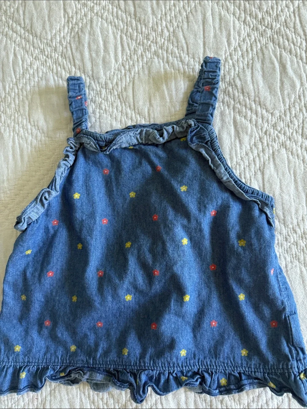 Old Navy Wonder Nation Denim Tops and Short Frill Ruffle Floral Accents 5T Lot